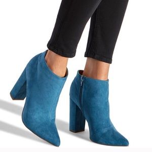 Shoedazzle Brooke Teal Bootie Size 10